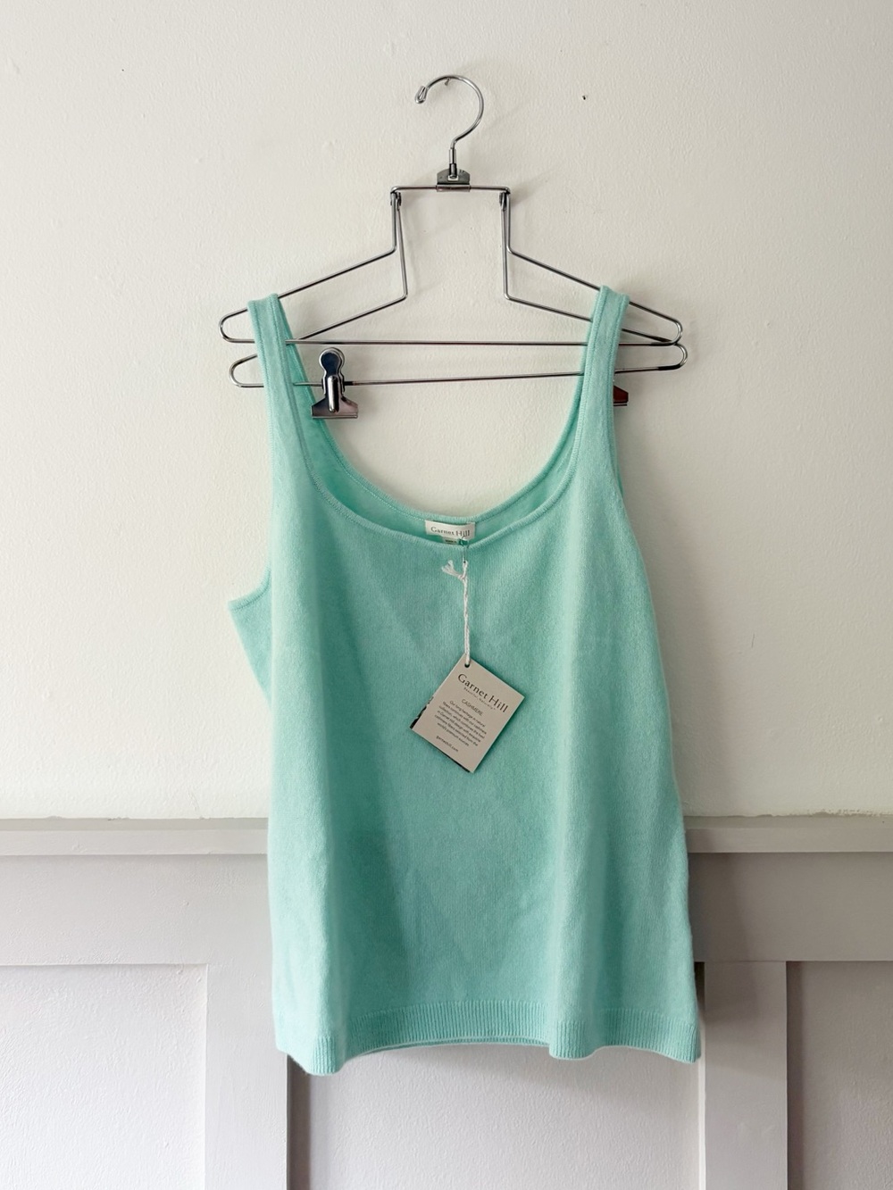 Garnet Hill 100% Cashmere Tank Top medium NEW